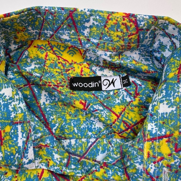 Men’s Woodin Brand African Print Shirt 
Size Medium​ - Picture 3 of 8